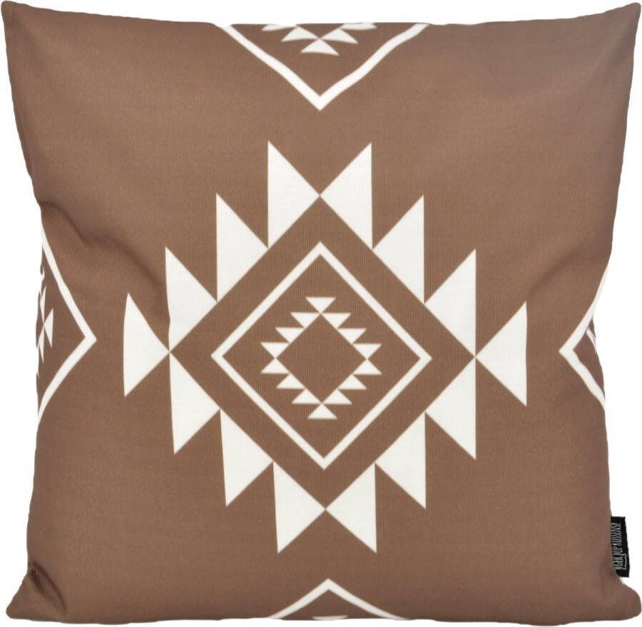 Gek op Kussens! Sierkussen Ibiza Brown Outdoor Buiten Collectie 45 x 45 cm Katoen Polyester