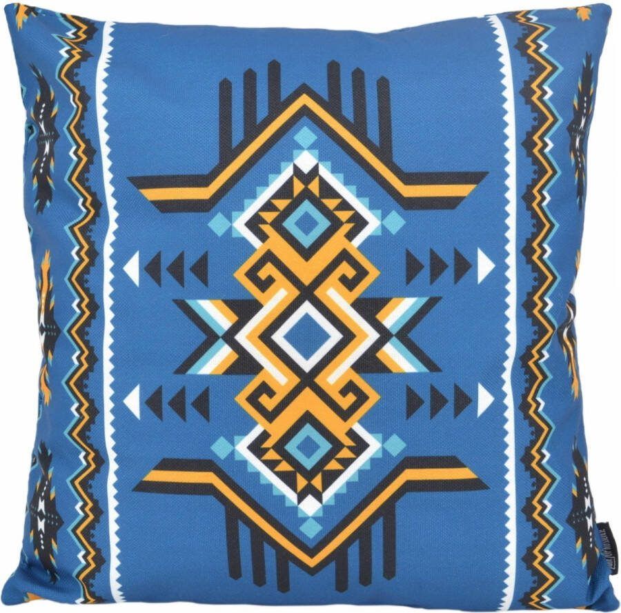 Gek op Kussens! Sierkussen Ibiza Petrol Outdoor Buiten Collectie 45 x 45 cm Katoen Polyester