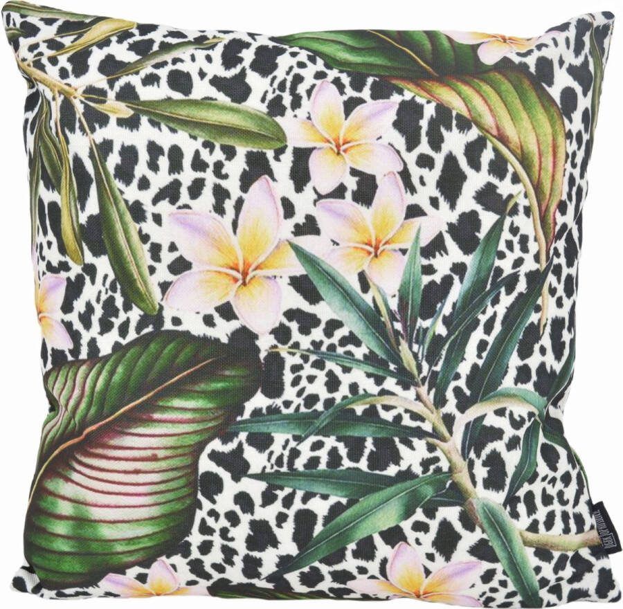 Gek op Kussens! Sierkussen Leopard Leaf Outdoor Buiten Collectie 45 x 45 cm Katoen Polyester