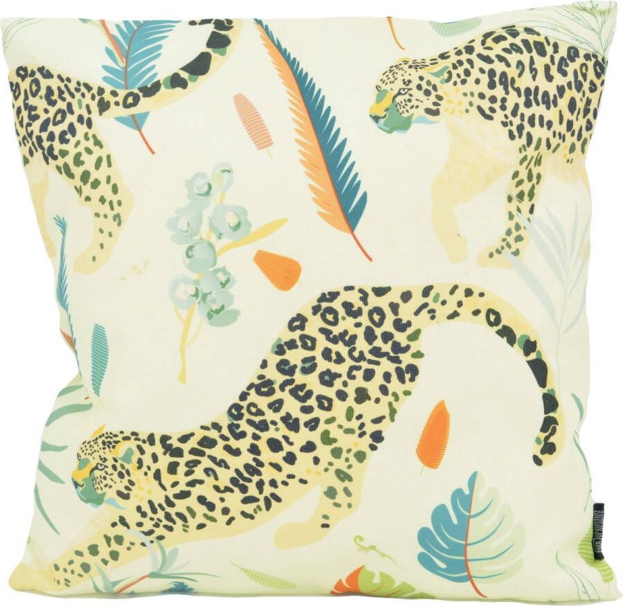 Gek op Kussens! Sierkussen Luipaard Groen Outdoor Buiten Collectie| 45 x 45 cm Katoen Polyester