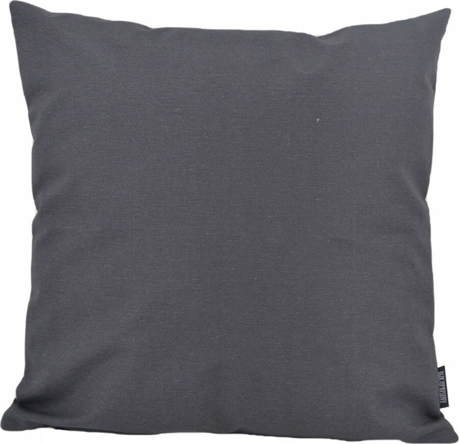 Gek op Kussens! Sierkussen Momo Antraciet Outdoor Buiten Collectie 45 x 45 cm Katoen Polyester