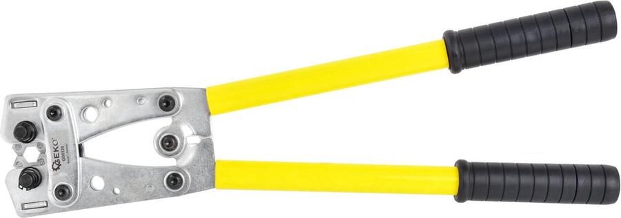 Geko Tools kabeloog krimptang perstang voor kabelogen Electro kabels 6-50 mm² kabeloogtang