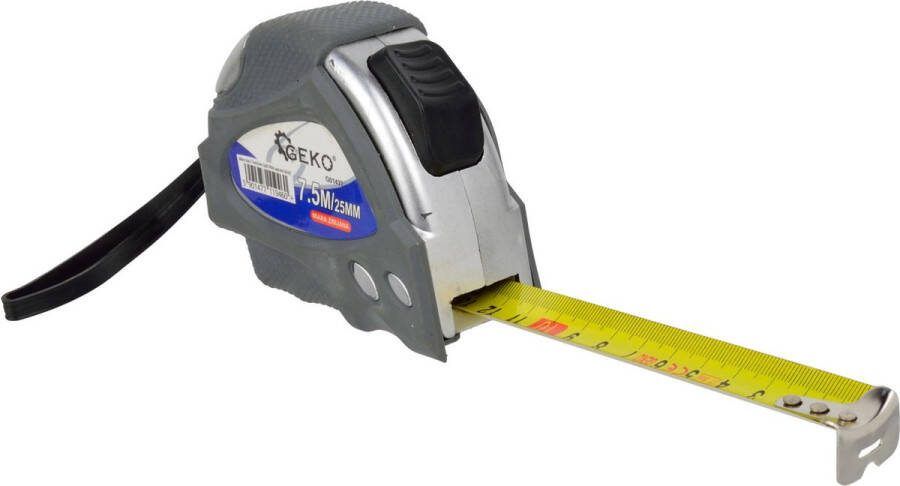 Geko Rolmaat 7.5mtr x 25mm Rolbandmaat met automatische vergrendeling