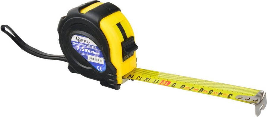 Geko Rolmaat 7.5mtr x 25mm Rolbandmaat Rubber