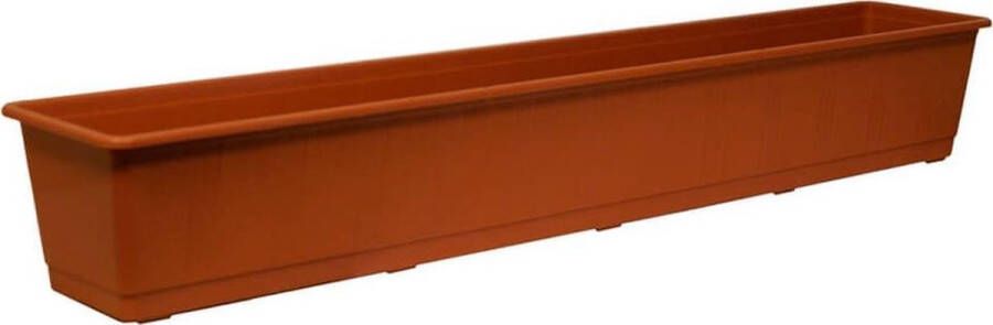 Geli Plantenbak terracotta rechthoekig 80 x 17 5 x 14 5 cm Bloembakken plantenbakken voor binnen buiten - Foto 2