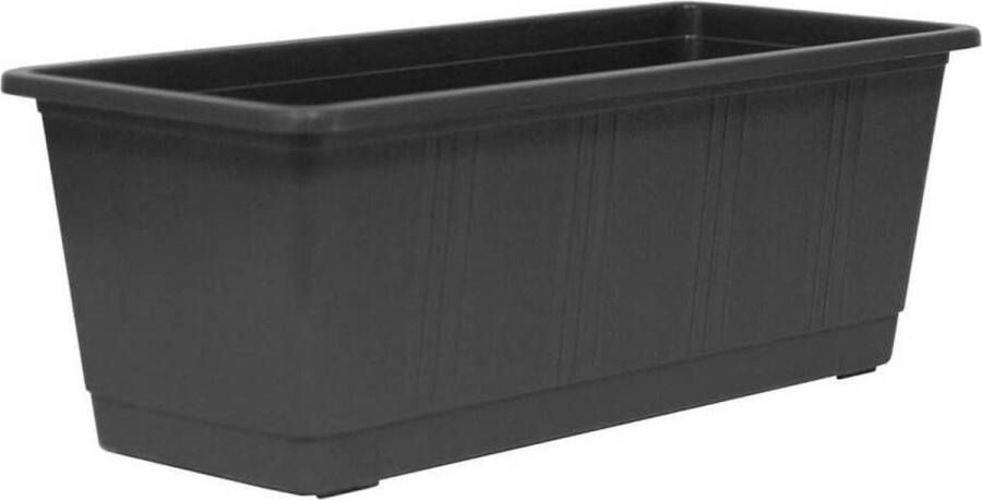 Geli Plantenbak antraciet grijs rechthoekig 40 x 17 5 x 14 5 cm Bloembakken plantenbakken voor binnen buiten