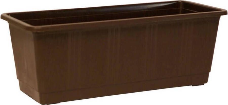 Geli Plantenbak bruin rechthoekig 60 x 17 5 x 14 5 cm Bloembakken plantenbakken voor binnen buiten - Foto 4