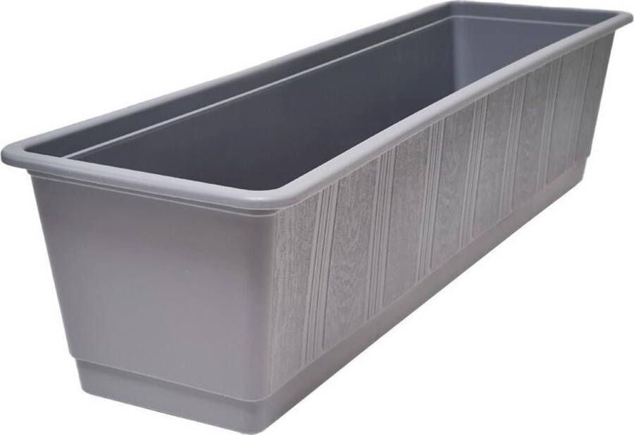 Geli Plantenbak licht grijs rechthoekig 60 x 17 5 x 14 5 cm Bloembakken plantenbakken voor binnen buiten
