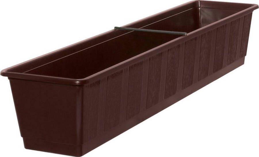 Geli Plantenbak bruin rechthoekig 60 x 17 5 x 14 5 cm Bloembakken plantenbakken voor binnen buiten - Foto 2