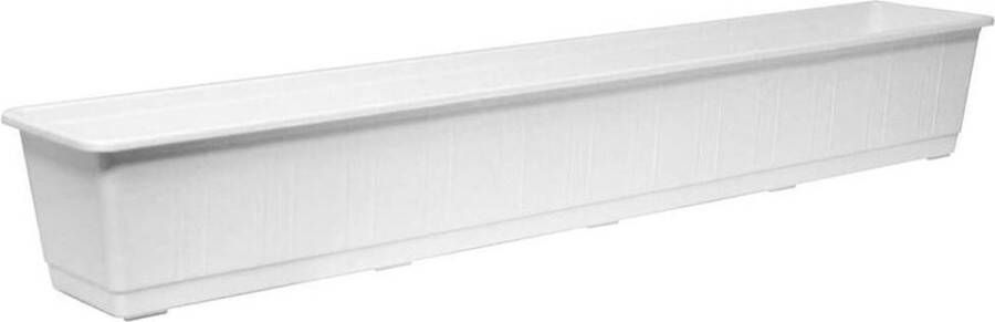 Geli Plantenbak wit rechthoekig 80 x 17 5 x 14 5 cm Bloembakken plantenbakken voor binnen buiten - Foto 3