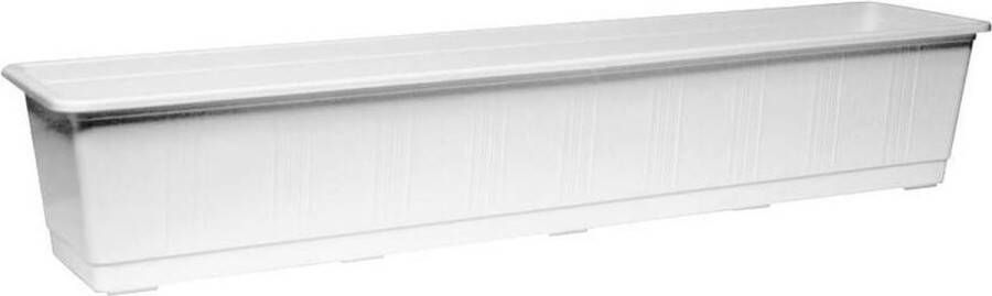 Geli Plantenbak wit rechthoekig 80 x 17 5 x 14 5 cm Bloembakken plantenbakken voor binnen buiten - Foto 4