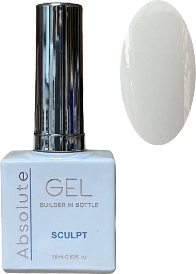 Gellex Builder in a Bottle Absolute Gel Sculpt Gel #39 Lotis 18ml Gel Nagellak Gellak Builder Gel Nagels Gellak Starterspakket Milky White