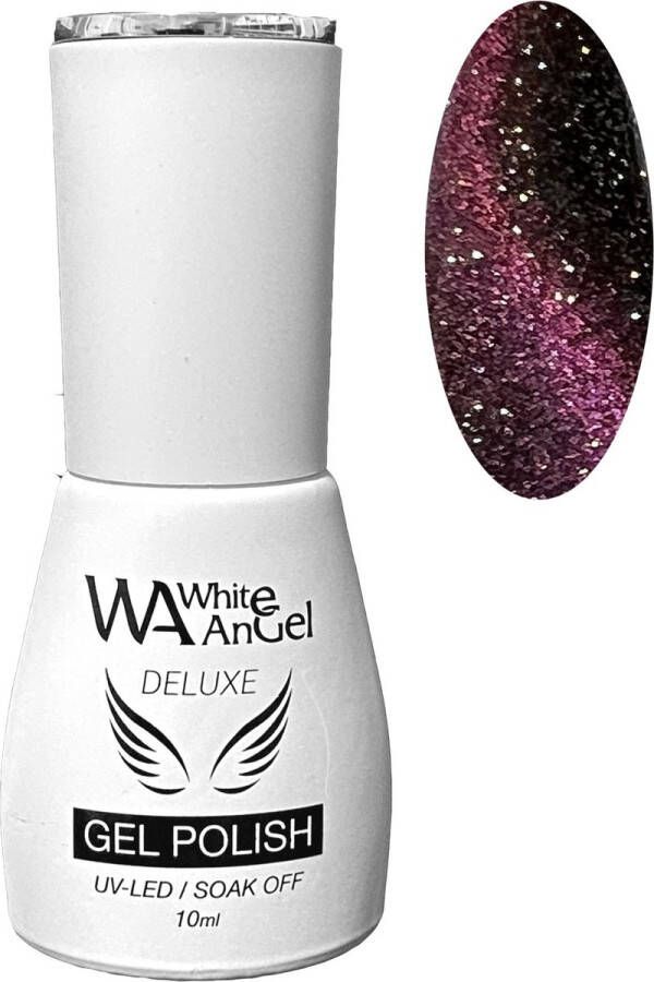 Gellex White Angel Deluxe Gel Polish (Cat Eye-01) Ladies Night 10ml Gellak Gel nagellak Shellac Gel nagels Gel Nails