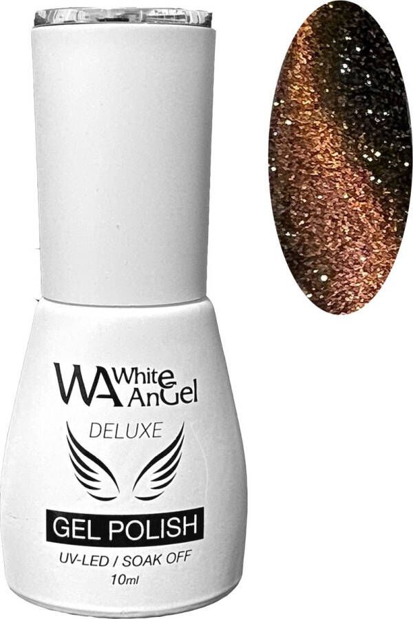 Gellex White Angel Deluxe Gel Polish (Cat Eye-11) Disco Inferno 10ml Gellak Gel nagellak Shellac Gel nagels Gel Nails