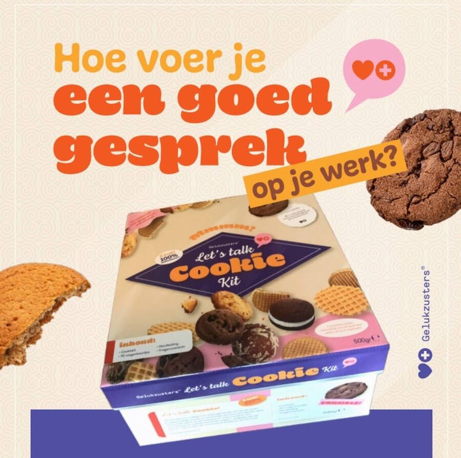 Gelukzusters Let's talk cookie voer het goede gesprek met de koektrommel