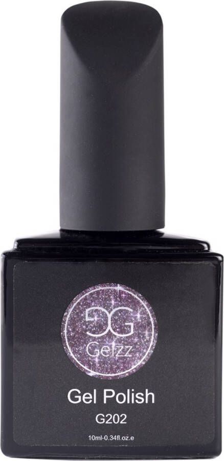 Gelzz Gellak Gel Nagellak kleur Dazzling Purple G202 BruinNudeRoze Dekkende kleur 10ml