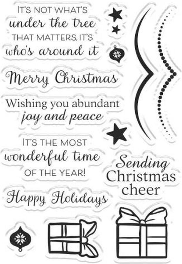 Gemini Stempel snijmal Xmas Shaped Cards Christmas Cheer