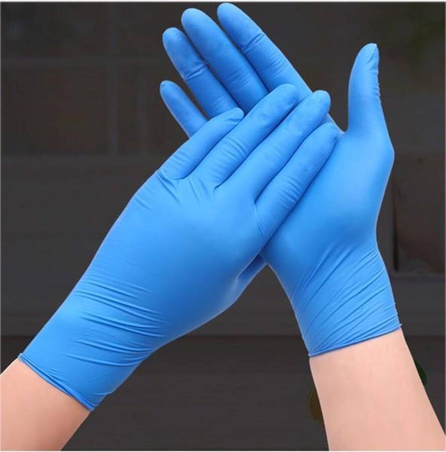 Gen-x Wegwerp handschoenen Nitril handschoenen Poedervrij blauw maat L 100 stuks
