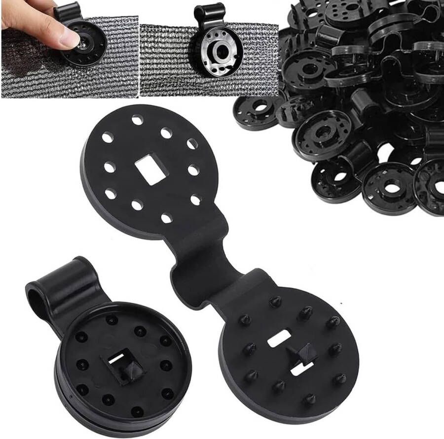 Generic 50 stuks schaduwdoek plastic clips mesh clip tarp clips schaduwdoek heavy duty lock grip anti vogelnet landbouw zonnescherm stof accessoires voor kas buiten tuin