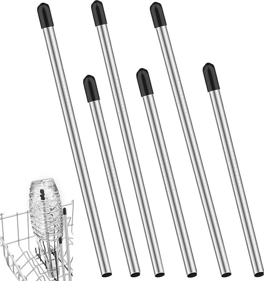 Generic 6 Stuks Afwasmachinerrek Beschermkap Vaatwasmachineinzet Flessenhouder voor Vaatwasser Afwasmachine-frame Beschermkappen voor Vaatwassermanden Reserveonderdelen voor Alle Vaatwassers