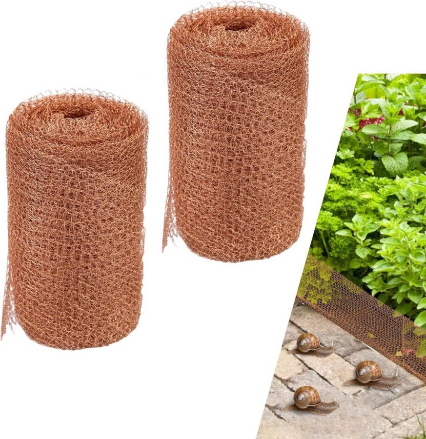 Generic 6M Anti slakken koperdraadgaas Bescherming tegen Slakken en Ongedierte Veilig en Effectief Koperweefsel voor Tuinmuis Vleermuis Vogels en Slakken Insecten & Ongedierte Bestrijding Muizen Bestrijden 2 Stuk Anti Roest
