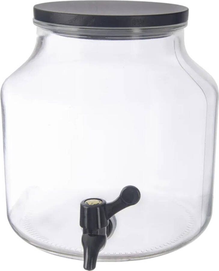 Generic Drankdispenser van 5 2 liter Rond Glazen drankdispenser + kraan Glazen container