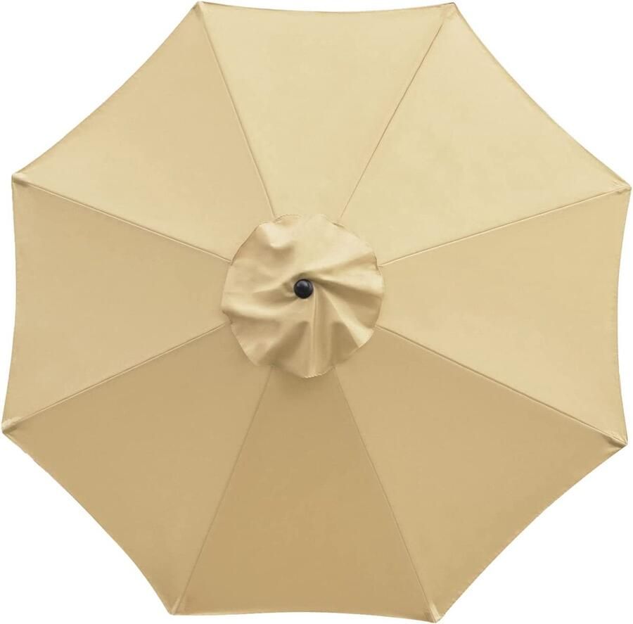 Generic Vervangende hoes voor parasol Vervangende luifel Vervangende parasol stoffen hoes met 8 ribben Vervangende parasoldoek voor buitentafel ( Khaki Maat : 3m 8 ribben)