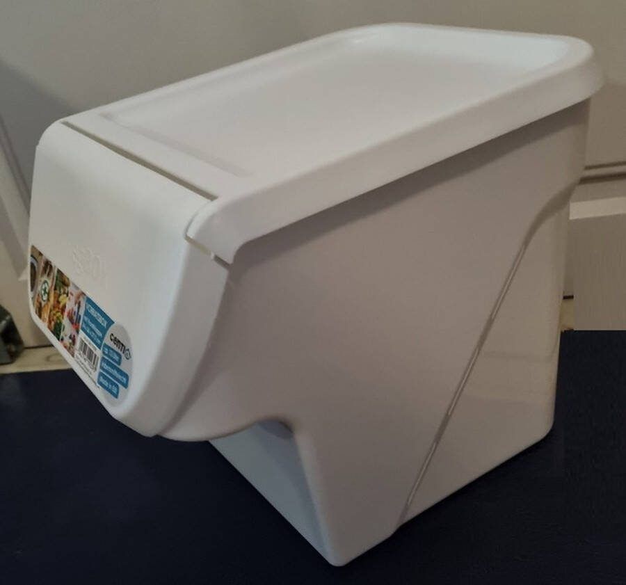 Generiek Aardappelbak Vegetable Box Voorraaddoos met voorklep stapelbaar Wit
