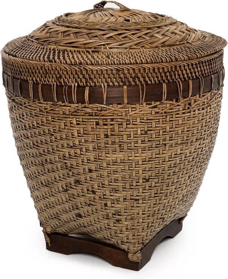 Bazar Bizar Mand Colonial Storage Rattan 40cm hoog Naturel Bruin