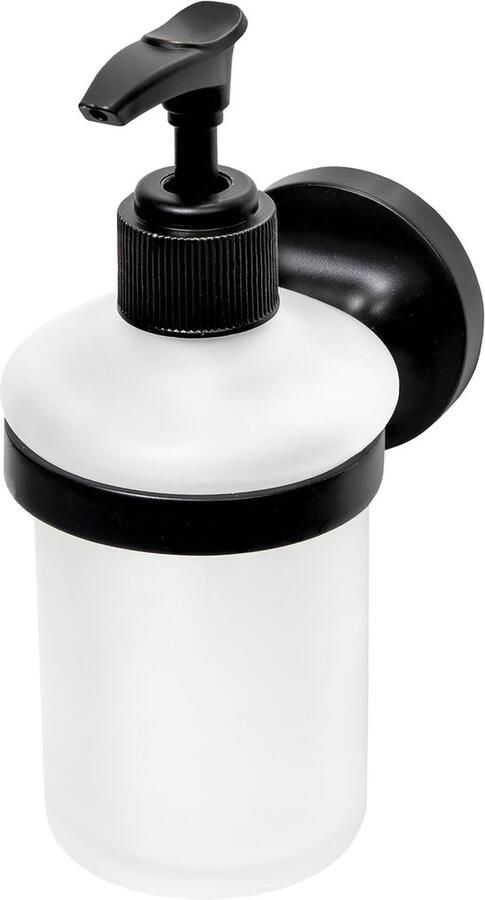 Generiek Haceka Aspen Zeepdispenser Glas Zwart Haceka Aspen Zeepdispenser in het zwart met glazen behuizing