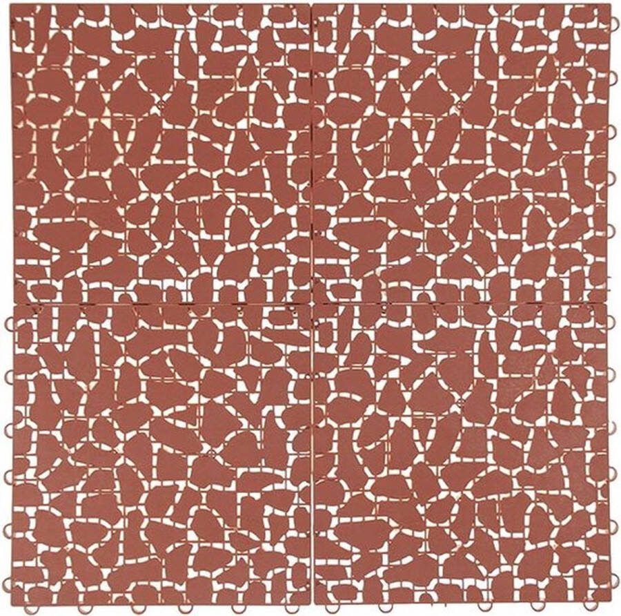 Genialo Staptegels Kunststof Tuintegels voor Buiten Makkelijk schoonmaken Set van 12 stuks ~1m2