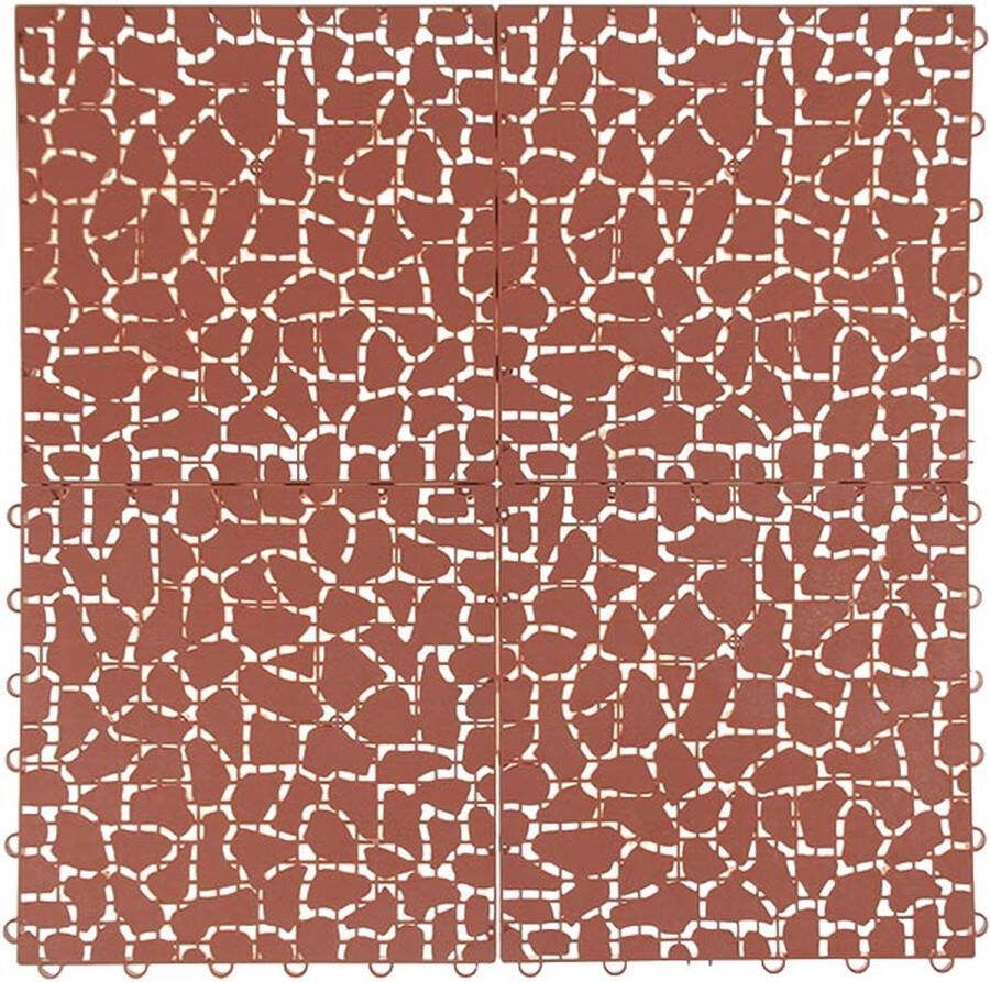 Genialo Staptegels Kunststof Tuintegels voor Buiten Makkelijk schoonmaken Set van 4 ~0 3m2