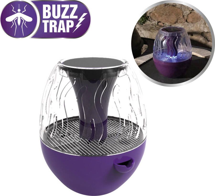 Buzz trap insectenlamp op zonne-energie – insectenvanger muggenval