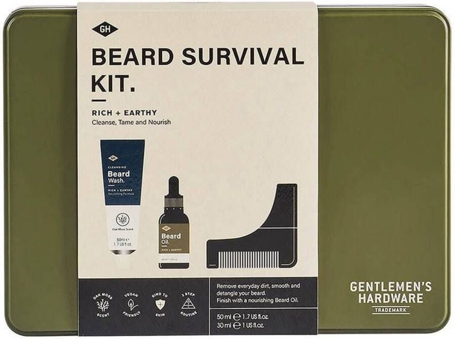 Gentlemens Hardware Gentlemen s Hardware Beard Survival kit | Scheerset | Eenmannenkado.nl