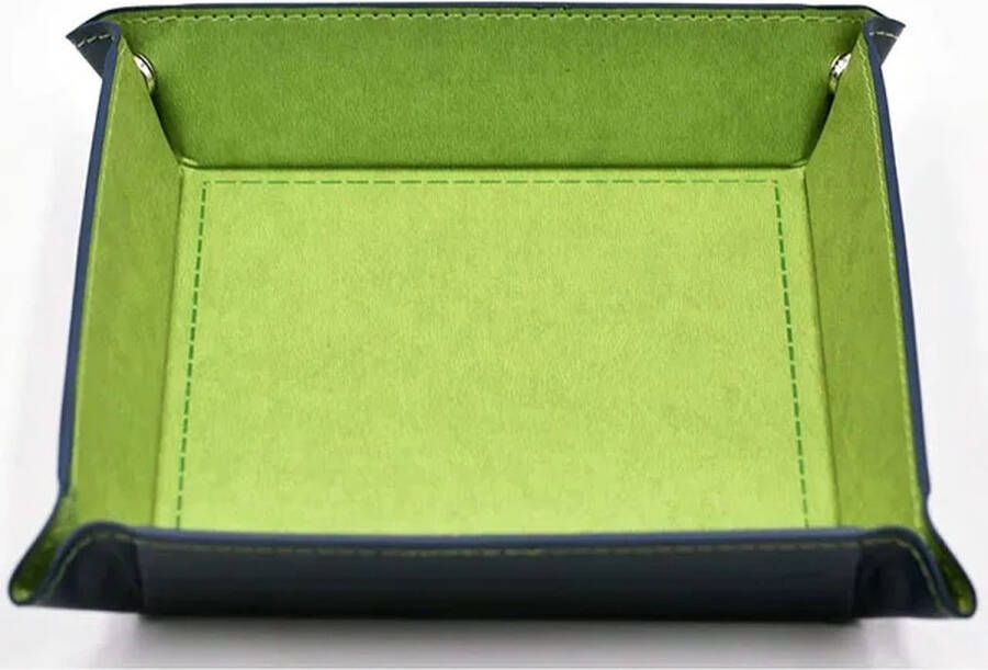 Genvi Games Leather Folding Dice Tray Groen