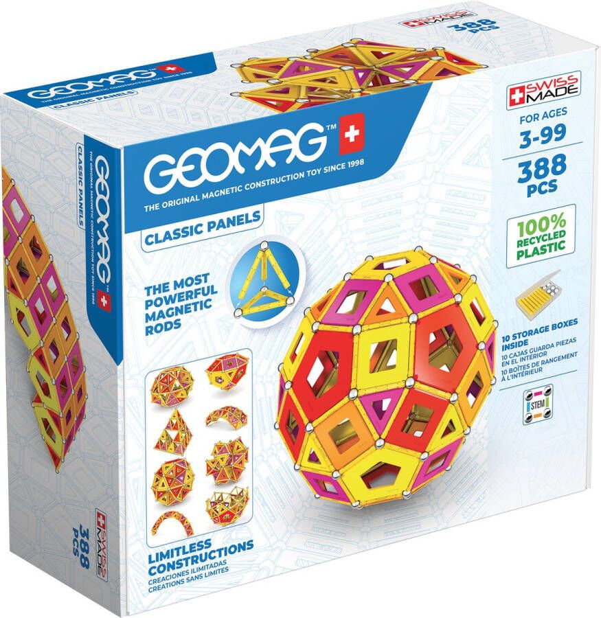 Geomag Bouwpakket Classic Panels Junior Neodymium 388-delig