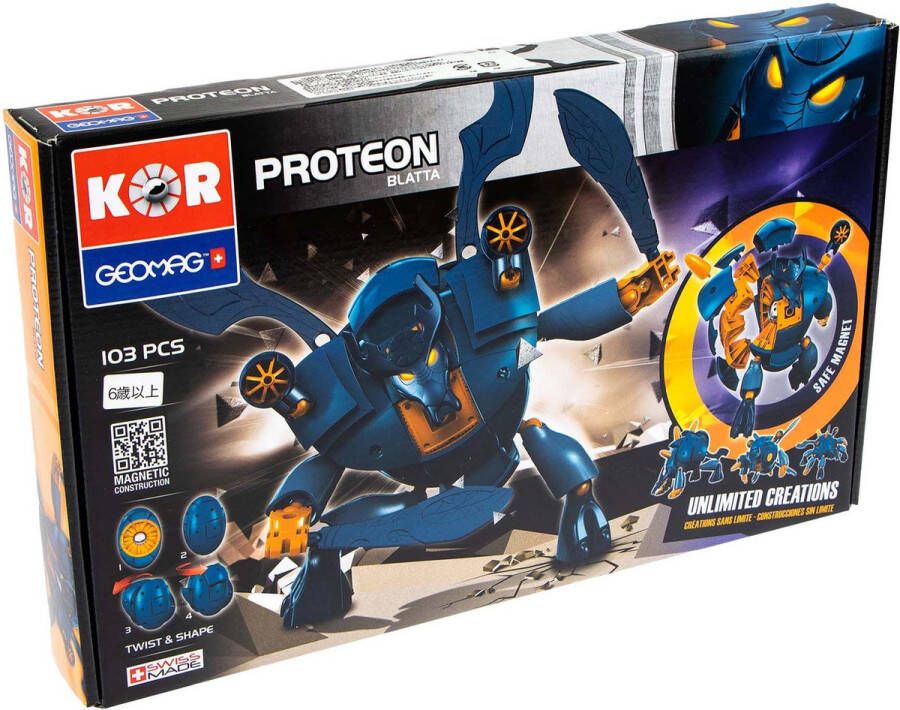 Geomag Kor Proteon Blatta Blauw oranje 103-delig