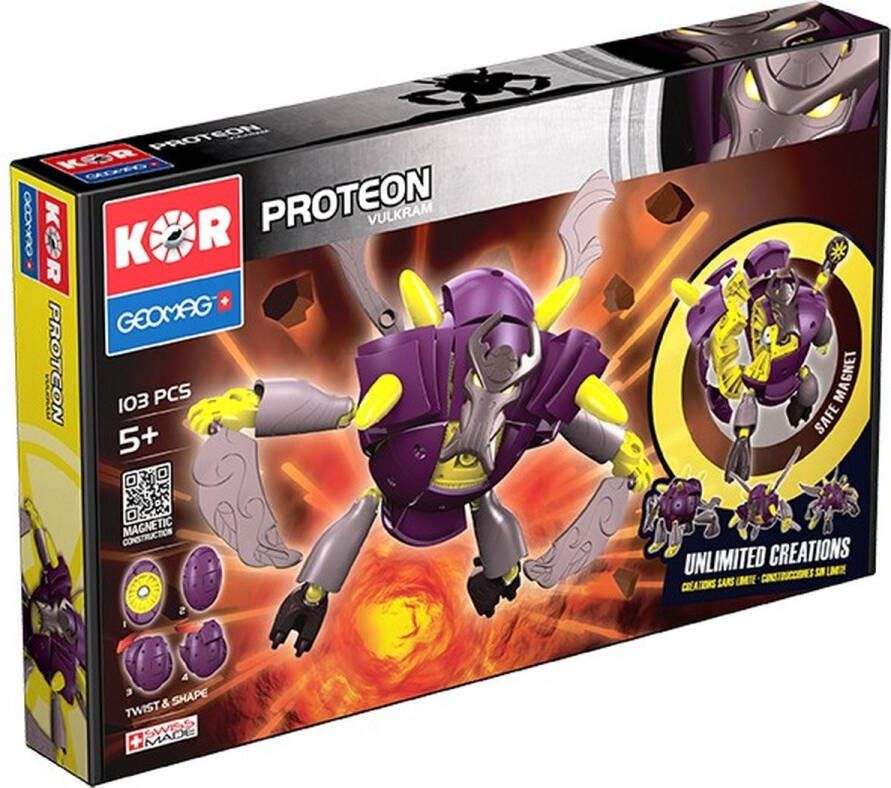 Geomag Kor Proteon Vulkram Paars 103-delig