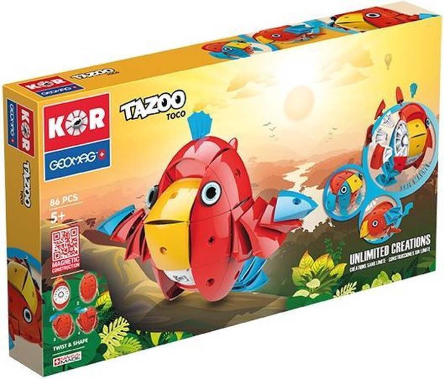 Geomag Kor Tazoo Toco Rood 86-delig