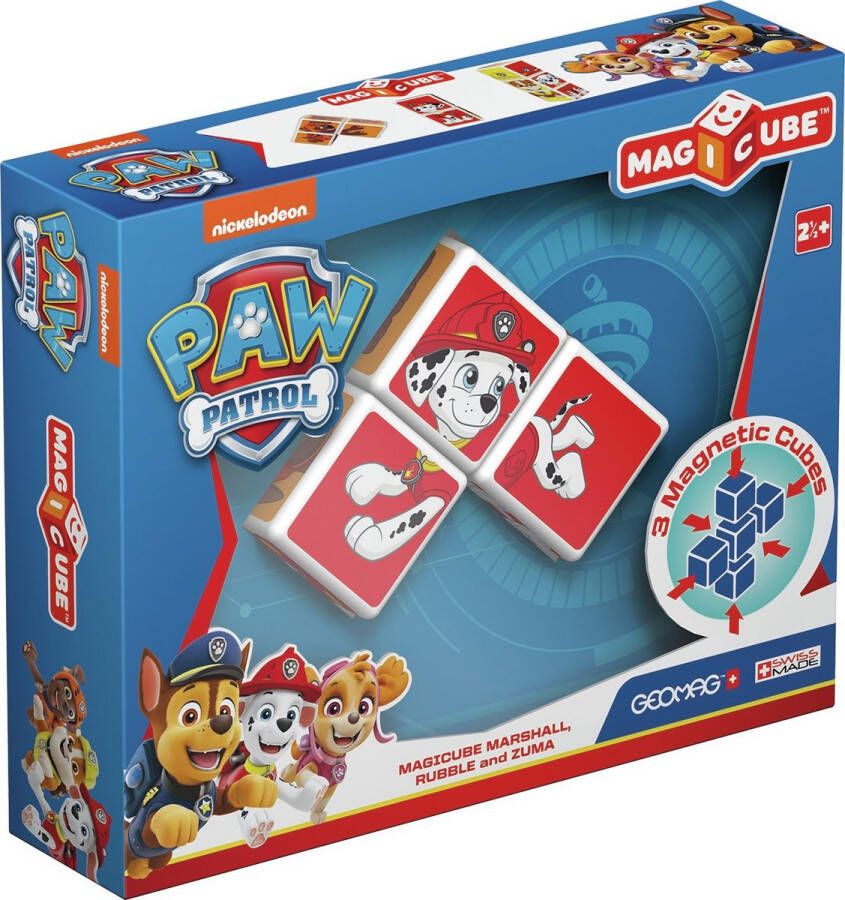 Geomag MagiCube Paw Patrol Marshall Rubble and Zuma 3 delig