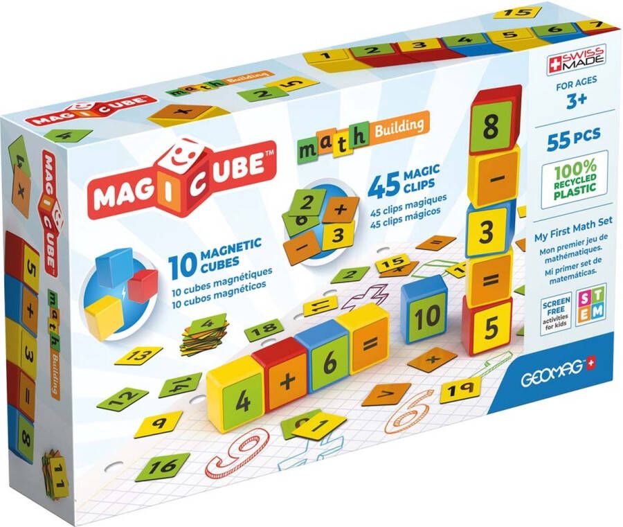 Geomag Magicube Wiskunde Bouw Gerecycled Clips 55 stuks