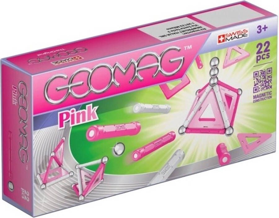 Geomag panelen 22-delig roze