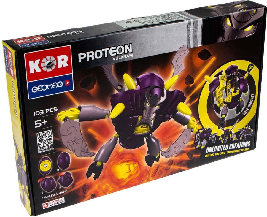 Geomag Kor Proteon Vulkram Paars 103-delig