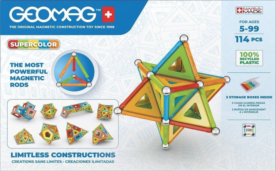 Geomag Super Color Recycled 114-delig multicolor
