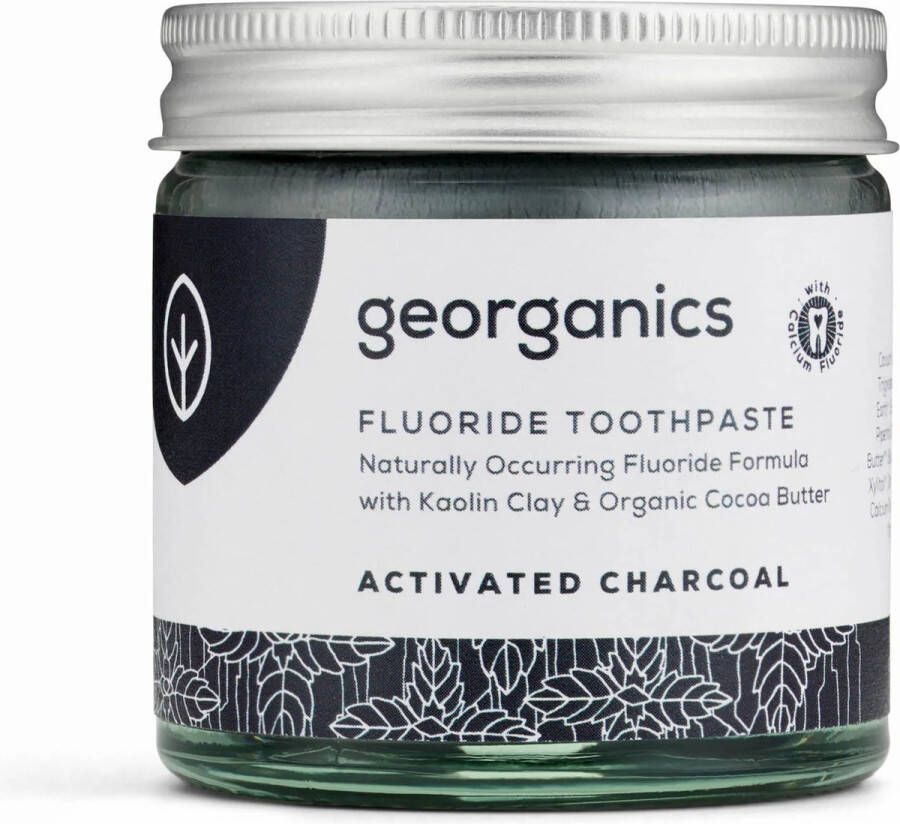 Georganics Fluoride Tandpasta Actieve Houtskool Natuurlijke Whitening Vegan COSMOS Natural