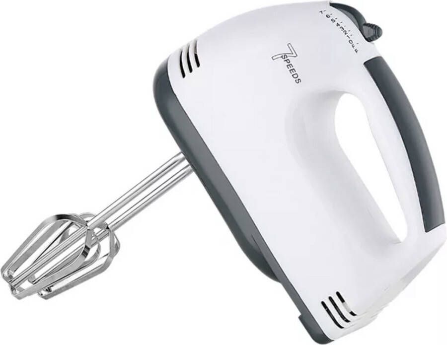 George Napoli Handmixer 180 Watt Met verschillende opzetstukken RVS Wit