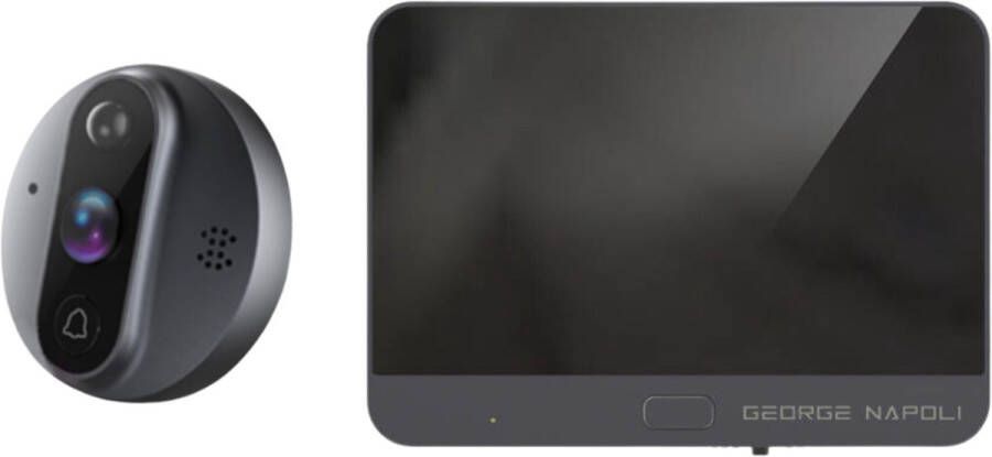George Napoli Videodeurbel met Scherm 4.3 Inch Deurbel met camera Intercom Draadloos LCD scherm Video deurbel Elektrische deurbel