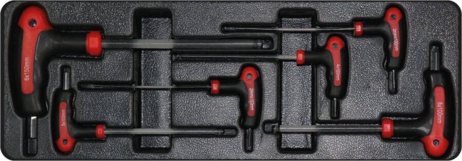 George Tools gereedschapset voor gereedschapswagen gereedschapstrolley gereedschapskoffer of gereedschapskar T-inbussleutelset Torx 6-delig