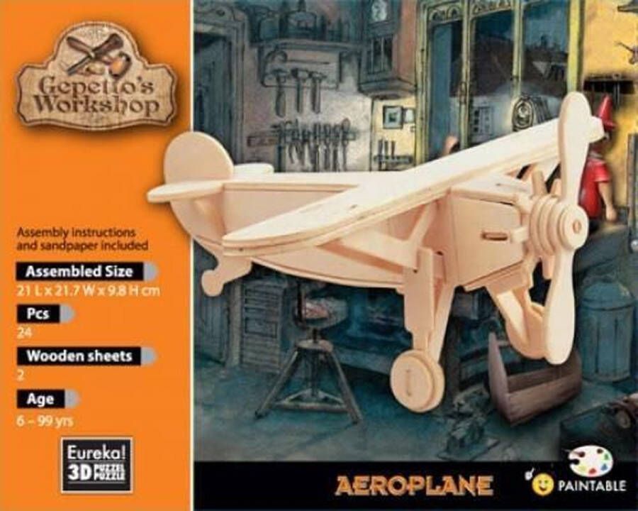 Gepetto's Workshop Eureka 3D Puzzel Gepetto's Vliegtuig Multiplex