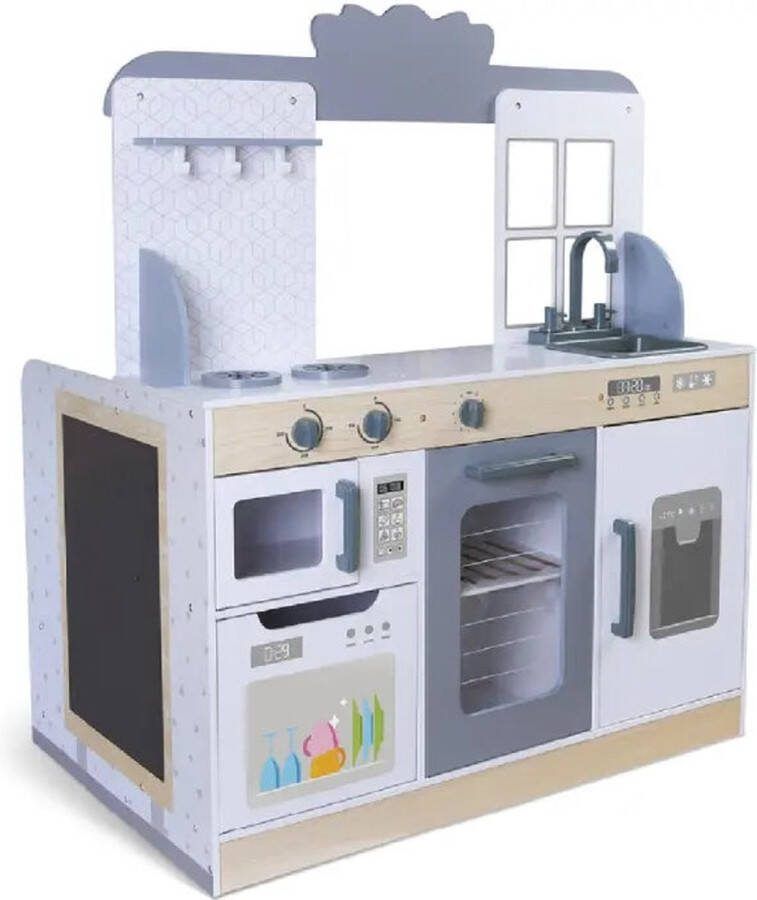 Gerardo's toys Houten 2in1 speelkeuken en eetkamer
